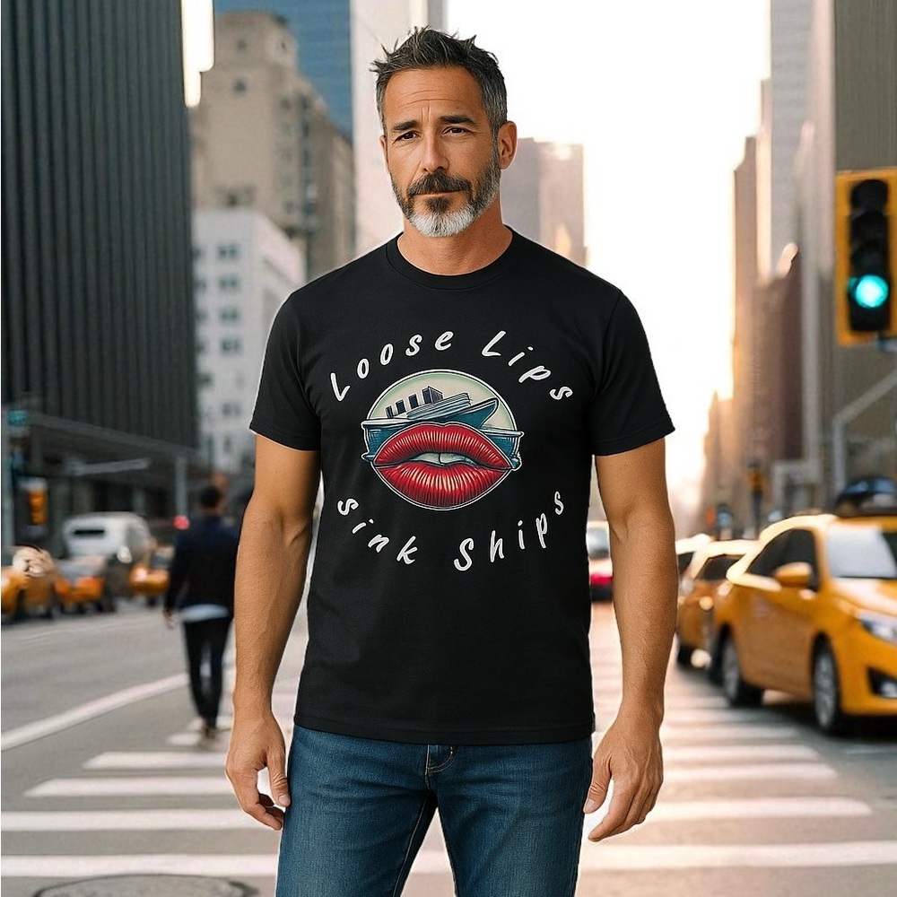 Men's Casual Tee - Loose Lips Sink Ships